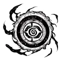 naruto karma seal merged with kanji signs tattoo design idea