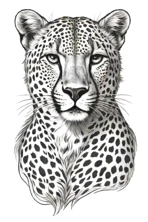 cheetah face tattoo tattoo design idea