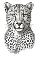 cheetah face tattoo tattoo design idea