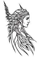 Norse goddess skadi tattoo design idea