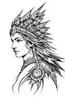 Norse goddess skadi tattoo design idea