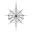 Cosmic Spiderweb with etherial feeling tattoo design idea