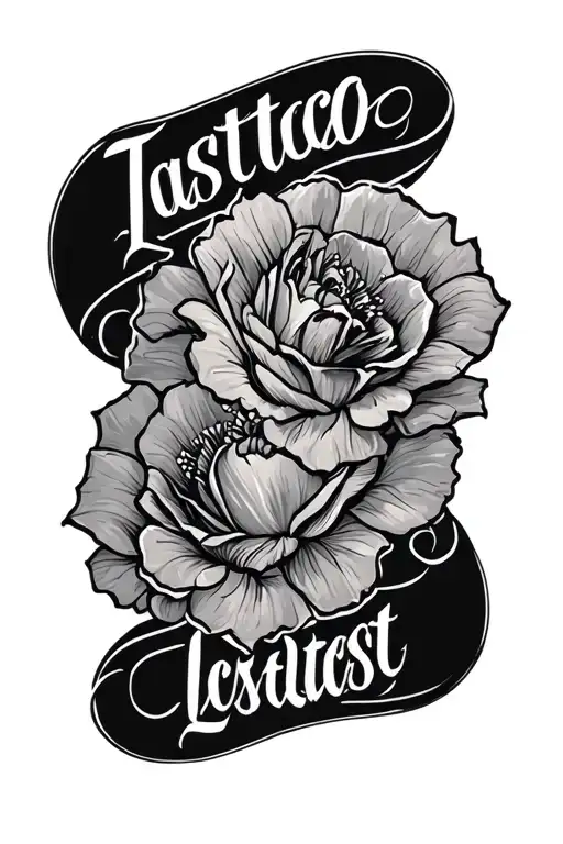 last name written tattoo design idea