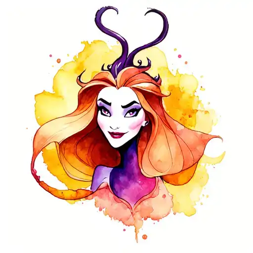 Disney villains Ursula major tattoo design idea
