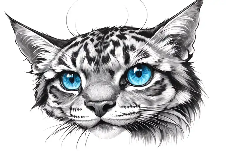 blue eyes on forearm sleeve tattoo featuring various animals tattoo design idea