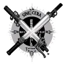 "Sine cera"  lightsaber cross tattoo design idea