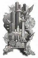 a tattoo that represents Houston Texas's culture  tattoo design idea