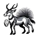 rugby Kiwi carrying Springbok tattoo design idea