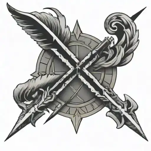 Roman numerals for 3 with arrows going through it keep it simple  tattoo design idea