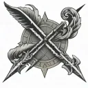 Roman numerals for 3 with arrows going through it keep it simple  tattoo design idea