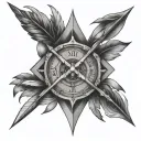 Roman numerals for 3 with arrows going through it keep it simple  tattoo design idea