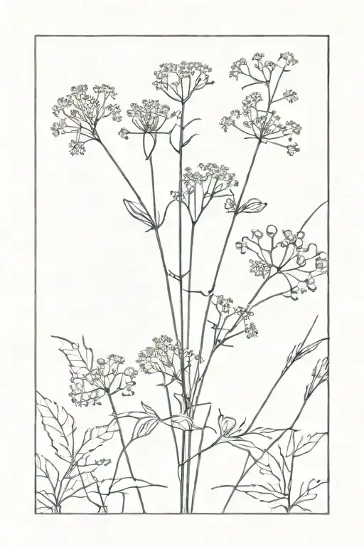 Cow Parsley tattoo design idea