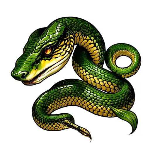 snakes, feminine tattoo design idea