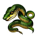 snakes, feminine tattoo design idea
