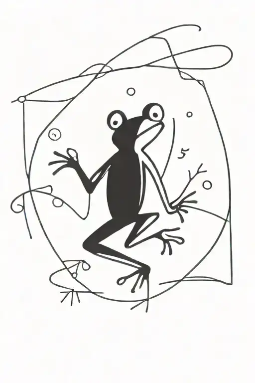 Frog tattoo design idea