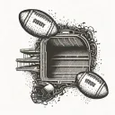 Incorporate a football stadium silhouette with music notes in a dotwork half sleeve tattoo tattoo design idea