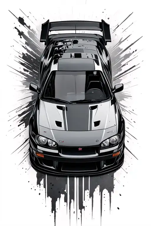 r34 supra tokyo racing tattoo design idea