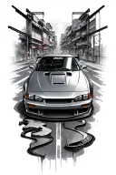 r34 supra tokyo racing tattoo design idea