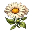 april daisy flower tattoo design idea