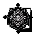 geometric octagon, square, diamond shaped line outlining tattoo design idea