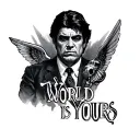 World Is Yours Scarface tattoo design idea