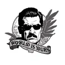 World Is Yours Scarface tattoo design idea
