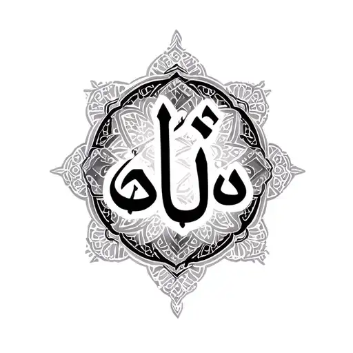 Islamic Allah mashallah alhamdillah tattoo design idea