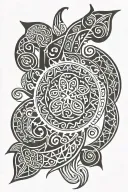 omani irish tribal symbols tattoo design idea