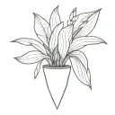 Snake plant tattoo design idea