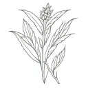 Snake plant tattoo design idea