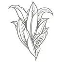 Snake plant tattoo design idea