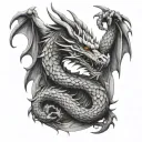 dragon biceps signifying independent tattoo design idea