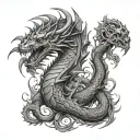dragon biceps signifying independent tattoo design idea