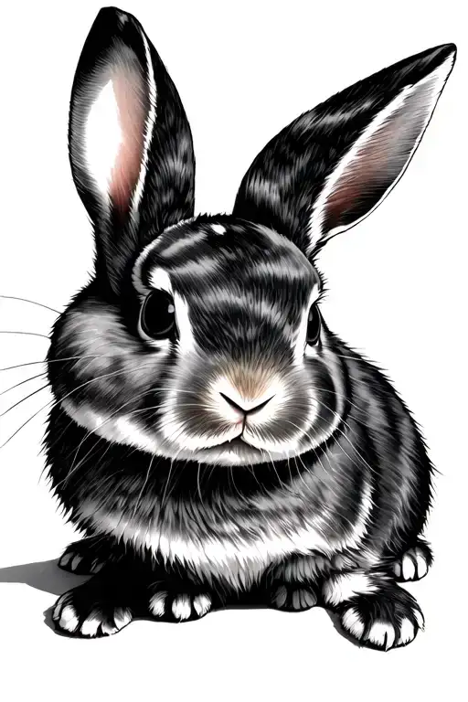 Japanese Rabbit tattoo design idea
