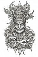 Mrityumjay mantra with trident tattoo design idea