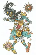 colorful dance gavin dance inspired tattoo tattoo design idea