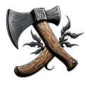 Axe And Halligan tattoo design idea