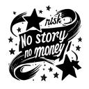 "No risk no story no money " stars surrounding tattoo design idea