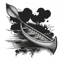 Canoe tattoo design idea