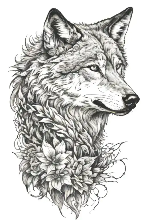 Contains the theme of loneliness man wolf tattoo for arm tattoo design idea