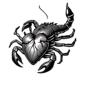 reaper scorpion heart tattoo design idea