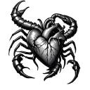 reaper scorpion heart tattoo design idea