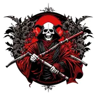 grim reaper full body tattoo design idea