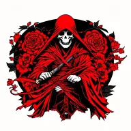 grim reaper full body tattoo design idea