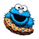 cookie monster tattoo design idea