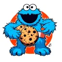 cookie monster tattoo design idea