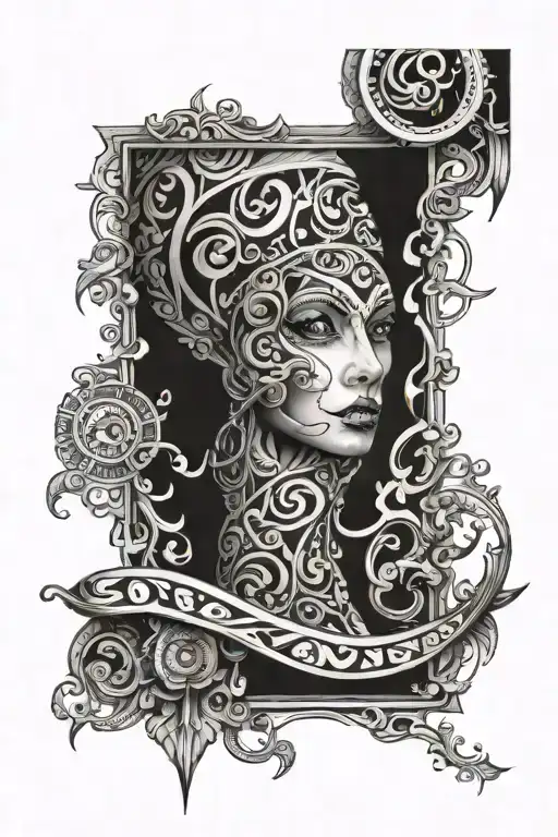 freehand leg sleeve tattoo design idea