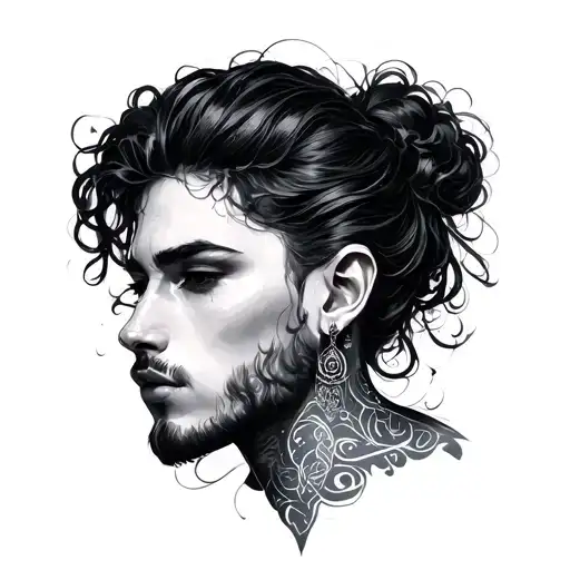 Paradoxical person tattoo design idea