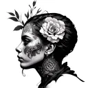 Paradoxical person tattoo design idea