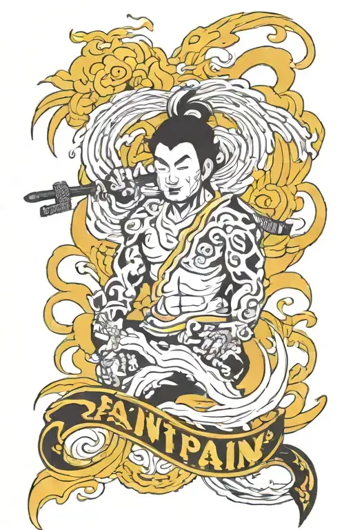 pain hatred grief tattoo design idea